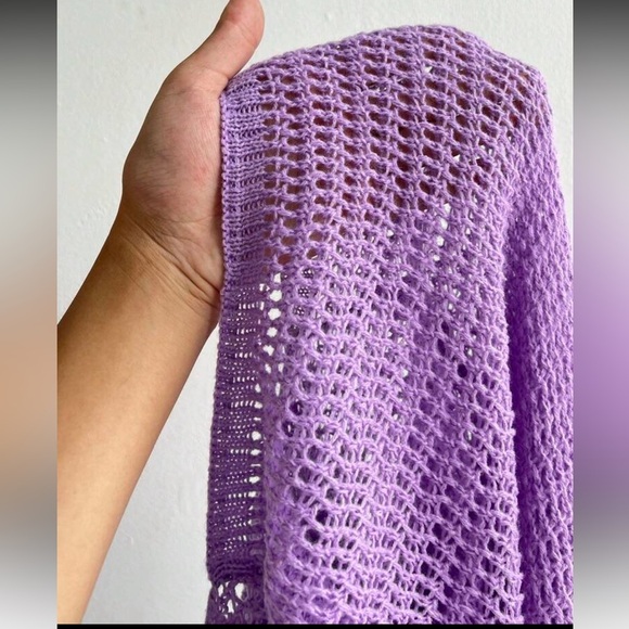 Lavender Floral Crochet Maxi Dress - Picture 7 of 7